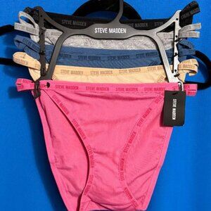 NEW ~ NWT $60.00 STEVE MADDEN 5 PACK BIKINI UNDIES / PANTIES SIZE M / MEDIUM